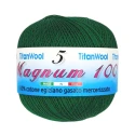 Filato per uncinetto Magnum N°8 Titan Wool 100% Cotone egiziano Makò - Verde Bandiera