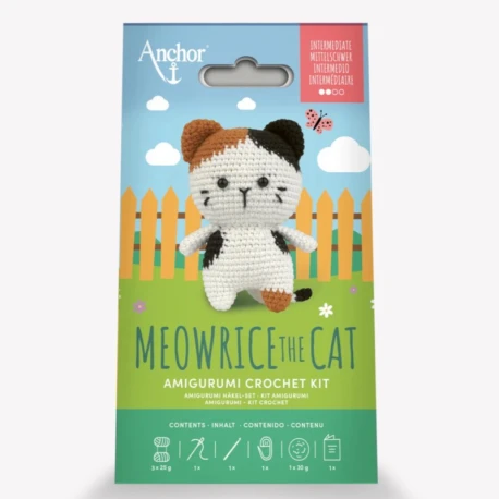 Kit Meowrice il gatto Set per realizzare un amigurumi completo - A28C02-S Anchor