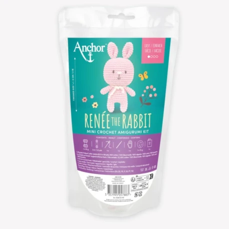Kit Renée il coniglio Set per realizzare un amigurumi completo - A28C03-XS Anchor