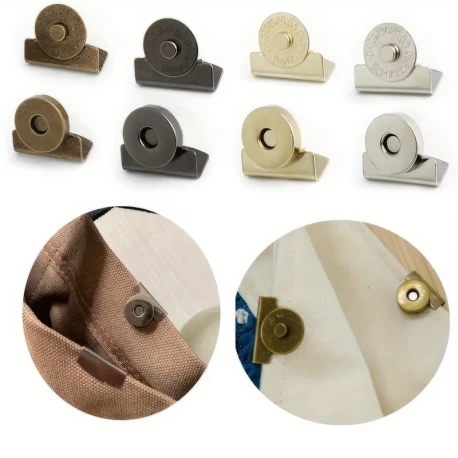 Chiusura magnetica a scomparsa da applicare ai bordi delle borse