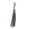 Shiny silver metal tassel for use as a charm and decoration for handmade bags