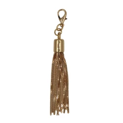 Shiny metal tassel for use as a charm and decoration for handmade bags 2