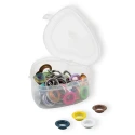 14mm coloured decorative eyelets with washers, 44 assorted pieces - 542622 Prym