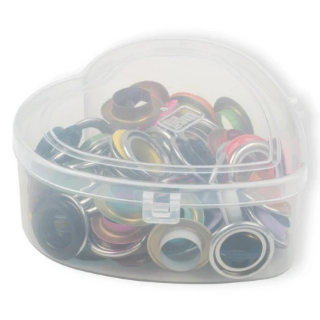 14mm coloured decorative eyelets with washers, 44 assorted pieces - 542622Prym