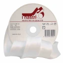 25 mm bias tape in shiny satin white - 20 m roll