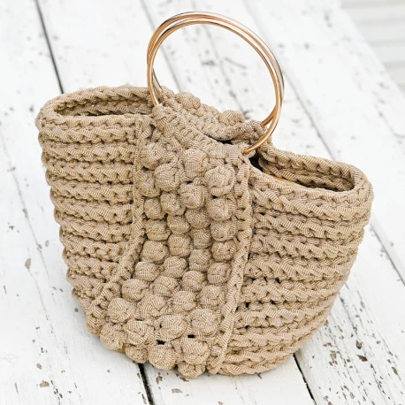 Filato Netlux fettuccia in tulle glitter per borse e accessori all'uncinetto -PL6000 Mas