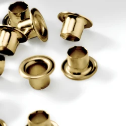 Small gold decorative eyelets 4 mm in diameter
