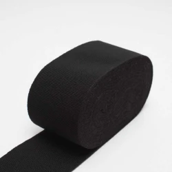 Gros Grain Canetè tape 50mm (N 12) black Pack 10mt for decoration and reinforcement