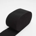 Gros Grain Canetè tape 50mm (N 12) black Pack 10mt for decoration and reinforcement