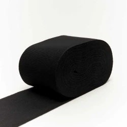 Nastro Gros Grain Canetè 70mm (N 70) nero a metraggio per decorare e rinforzare