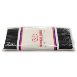 Tubular elastic ribbon T4 black 3mm cord Packet 20 metres
