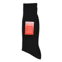 Calza lunga uomo sanitario a costine con elastico relax in cotone nero - 855/l Calzificio Bagnato