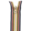 Cerniera lampo di ricambio multicolor 80 cm. effetto multicolor come la chiusura lampo originale