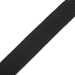 Nastro resistente 15mm Nero per tracolle o cinghie di zaini