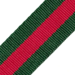 Cinte per borse fantasia stile Gucci, verde, rosso e verde, a metraggio per realizzare tracolle larghe 50mm