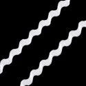 Serpentine Zig-Zag tape white 7mm polyester