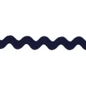 Nastro bordura serpentina a Zig-Zag blu 7mm in poliestere