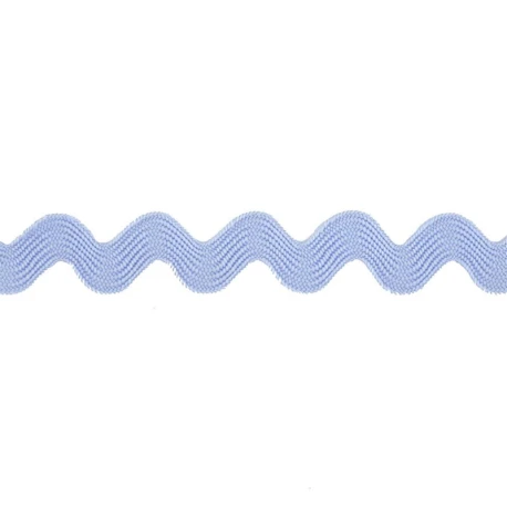 Light blue 7 mm polyester Zig-Zag serpentine border tape
