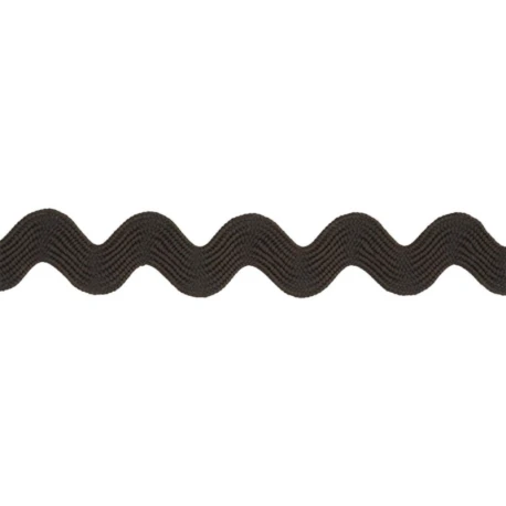 Zig-Zag serpentine edging tape brown 7mm polyester