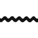 Zig-Zag serpentine edging tape black 7mm polyester