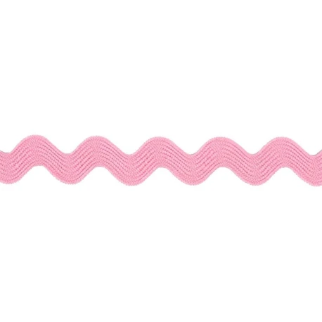 Zig-Zag pink 7mm polyester serpentine border tape
