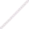 Decorative trimmings ribbon with delicate pink checked geometric pattern 10 mm high