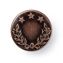 Buttons for Jeans 17 mm ANTIQUE COPPER laurel design - 622241 Prym