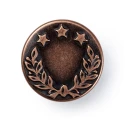 Buttons for Jeans 17 mm ANTIQUE COPPER laurel design - 622241 Prym