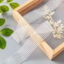 Nastro elastico retato bianco trasparente per cucito e accessori moda altezza 15mm