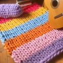 Marshmallow yarn for bags and chunky bags to be worked with hands