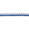 Embroidered braid with coloured borders 12mm