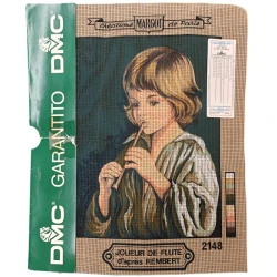 Canvas for embroidery in half stitch, the flute player "Joueur de Flûte" Rembert - DMC