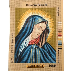 Canvas painting to be embroidered in half-stitch "Madonna in Prayer"" by Royal Paris