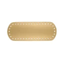 Fondi ovali piccoli in eco pelle per borsa colore oro - 21cm x 8cm - Mas