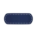 Small oval faux leather bag liners in medium blue - 21cm x 8cm - Mas