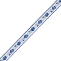Decorative braid with embroidered rosettes 10 mm high