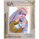 Madonna cradling baby Jesus half-stitch kit - complete set with needle and threads by Collection D'Art 3219K
