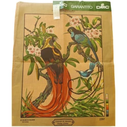 DMC Margot de Paris "Oiseaux de Paradis" birds of paradise embroidery canvas