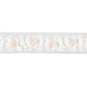 Passamaneria bordo decorativo 3cm nastro ricamato foglie ornamentali