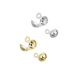 Small Jabò end caps, 3.5 mm, for use as necklace endings - FF002Benox