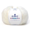 DMC Ankara mohair blend wool, soft and fluffy 50g ball of yarn, colour 808 Snow White