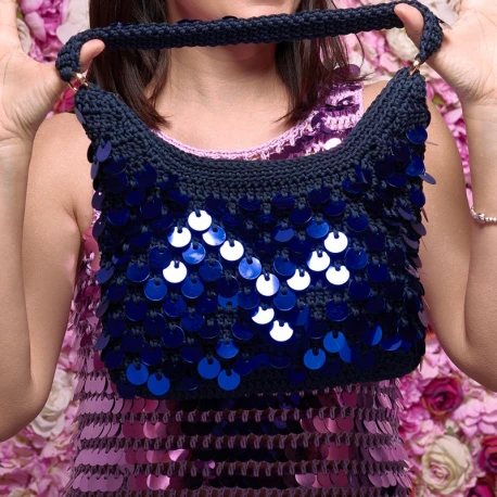 Large 20 mm sequins for decorating crocheted bags and clutches 500 pieces