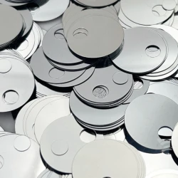 Large 20 mm silver sequins for decorating crocheted bags and clutches 500 pieces