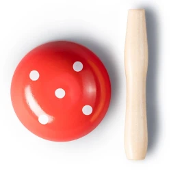 Fungo per rammendo, rosso a pallini in legno - 611266 Prym 2