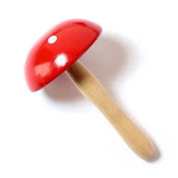 Darning mushroom, red with wooden dots - 611266 Prym