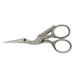 Silver-plated stork beak embroidery scissors 9cm (3½") 2