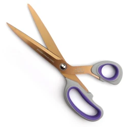 Large multi-purpose scissors with bronze-effect titanium blades (23.5 cm) and non-slip handle - 550TB-9.25 RBB By Gimap