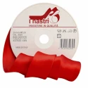 Nastro sbieco 25 mm traversino in raso lucido nero - Rotolo da 20mt