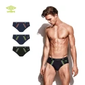 Tris Slip Uomo in cotone elasticizzato Umbro con strisce in colori neon - U5459 Umbro Intimo