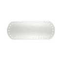 Small oval faux leather bag liners in silver - 21cm x 8cm - Mas